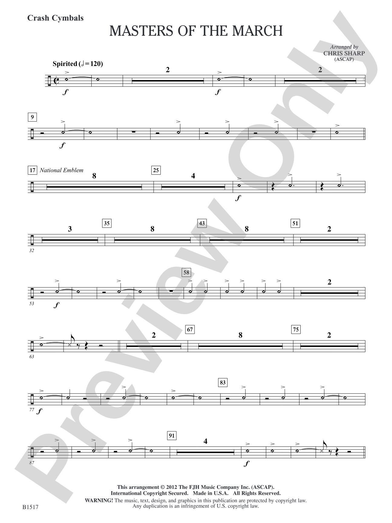 Master of the March: Crash Cymbals