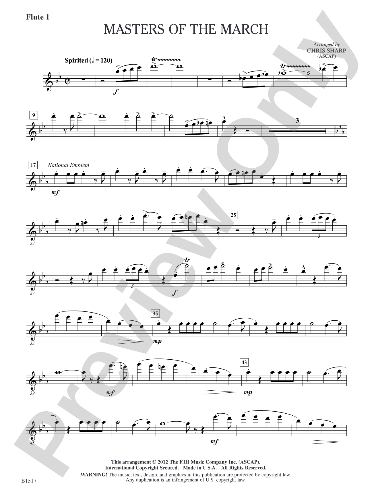 Master of the March: Flute 1