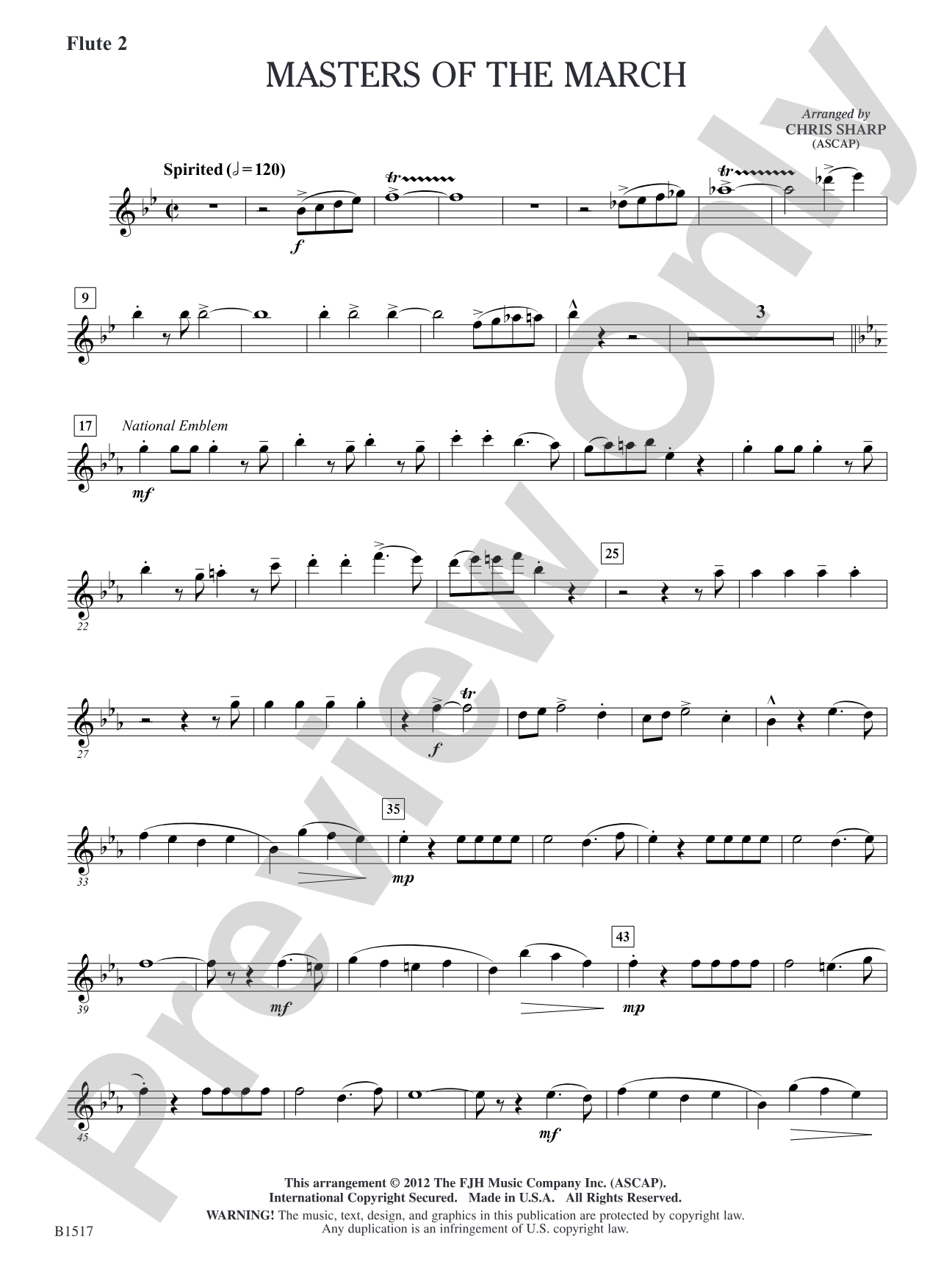 Master of the March: Flute 2