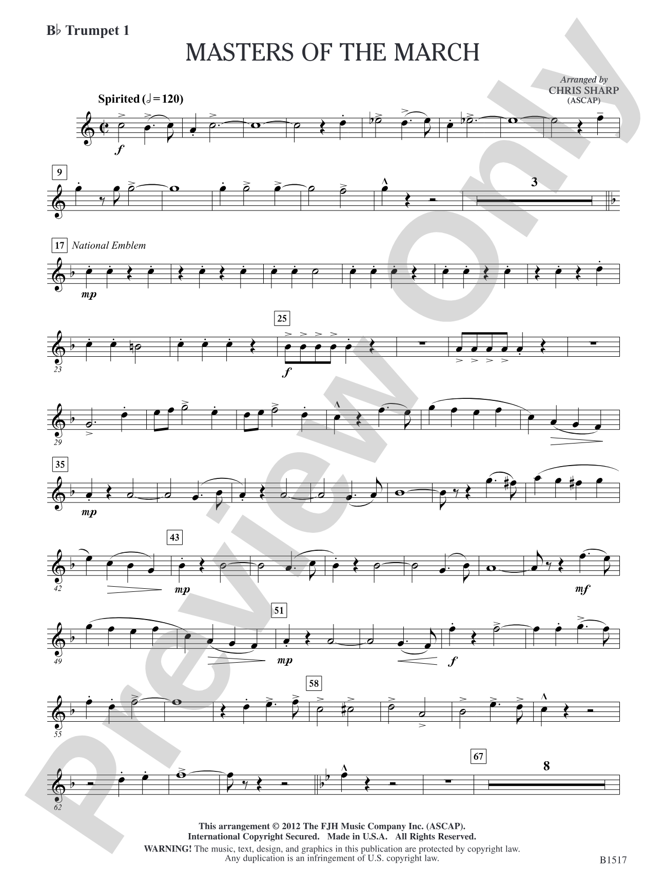 Master of the March: B-flat Trumpet 1