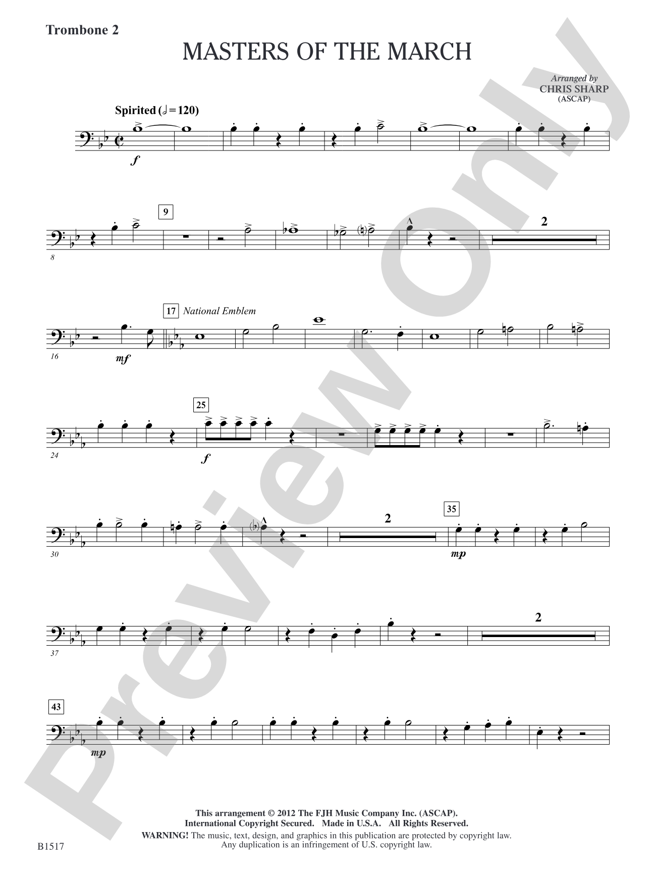 Master of the March: Trombone 2