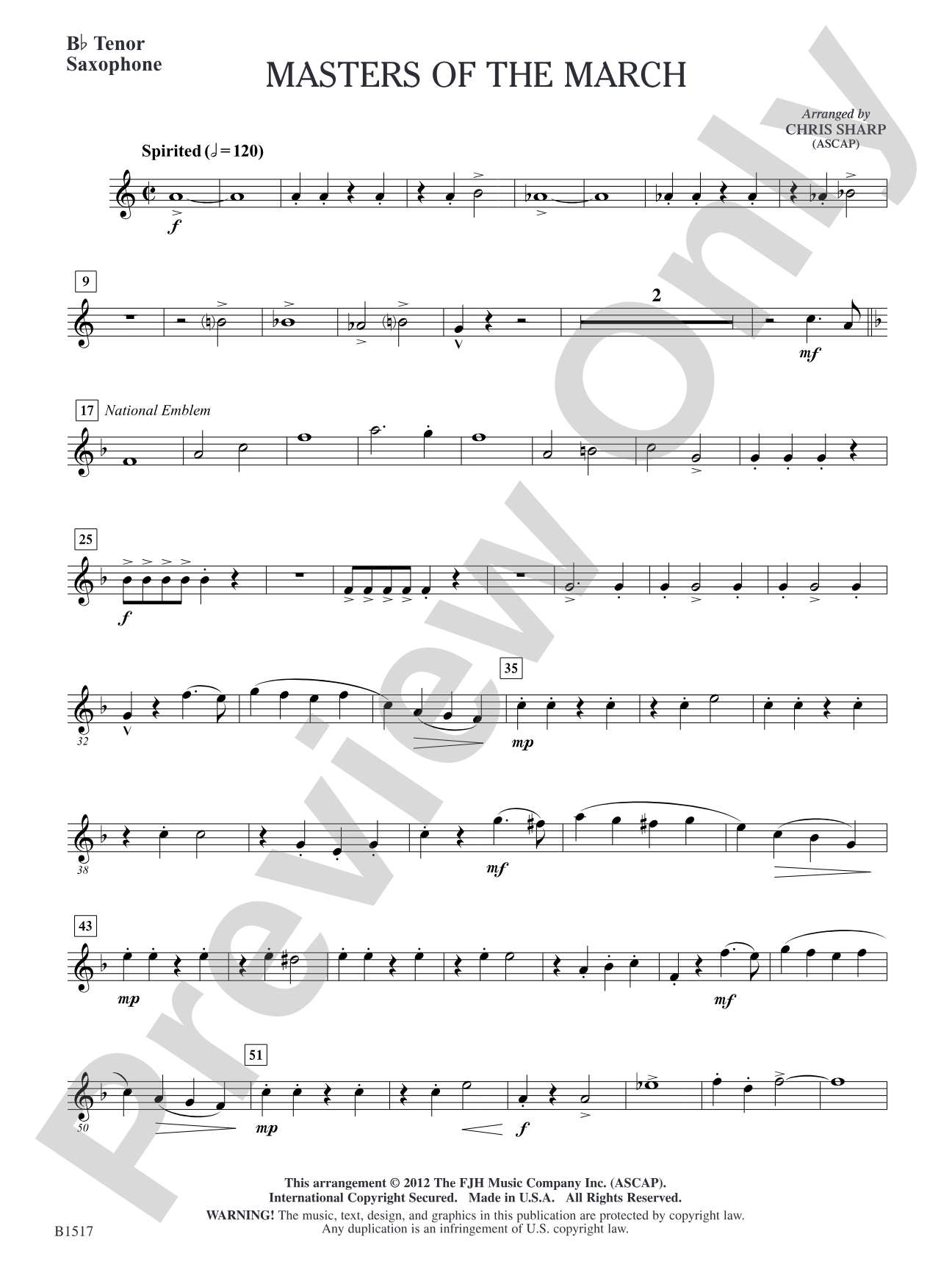 Master of the March: B-flat Tenor Saxophone