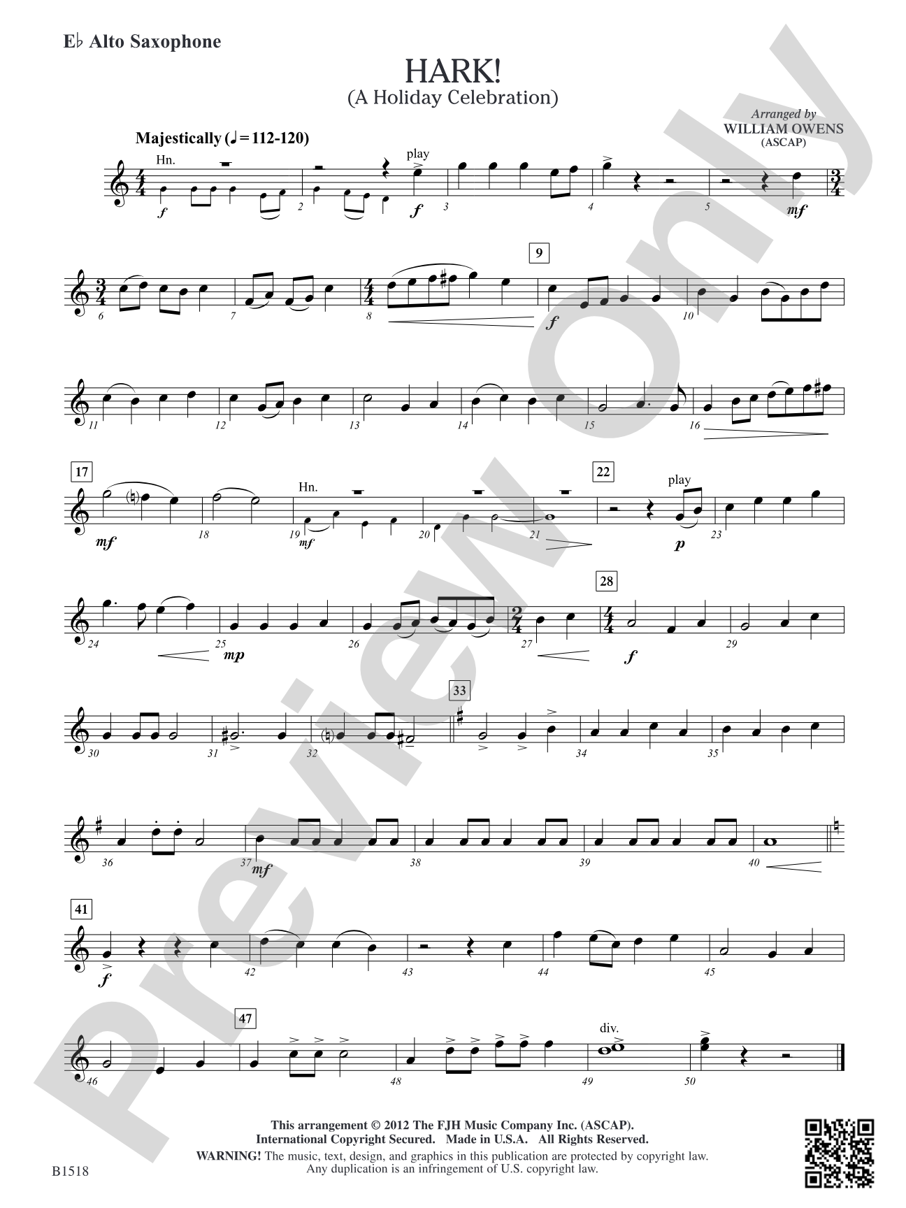 Hark!: E-flat Alto Saxophone