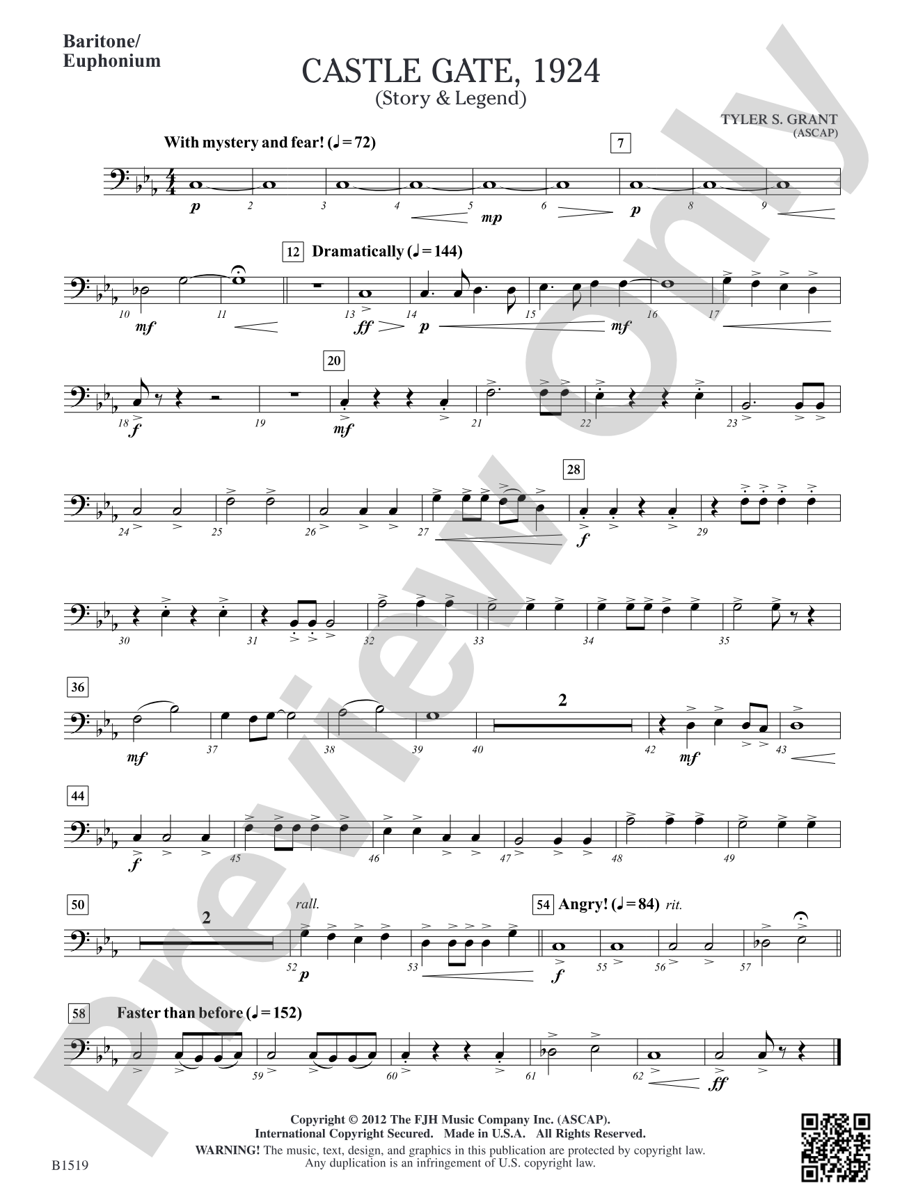 Castle Gate, 1924: Baritone/Euphonium