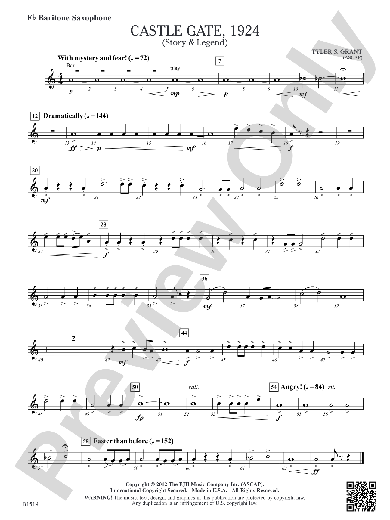 Castle Gate, 1924: E-flat Baritone Saxophone