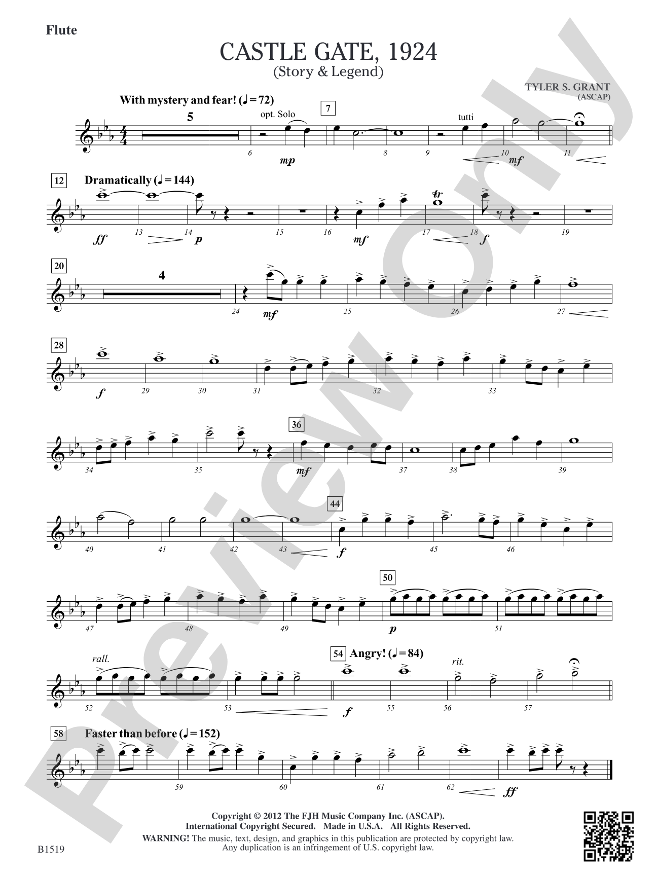 Castle Gate, 1924: Flute