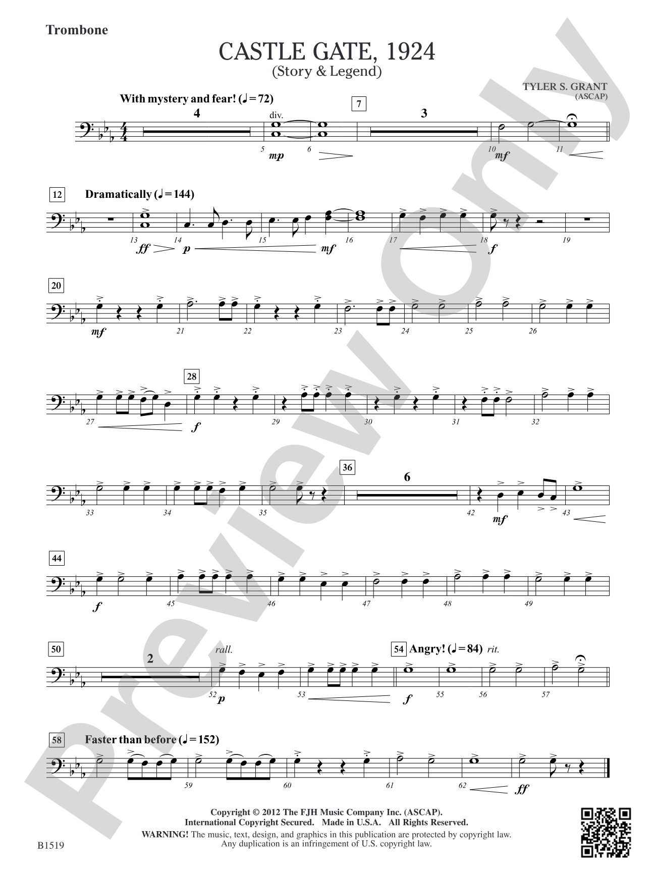 Castle Gate, 1924: Trombone