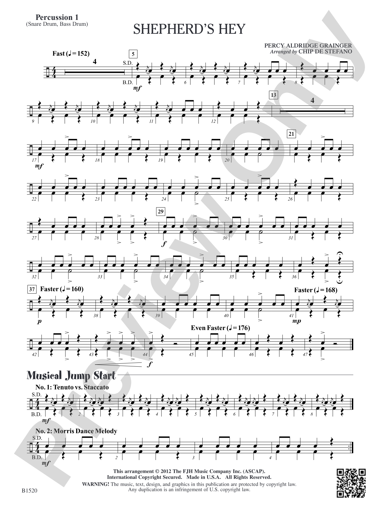 Shepherd's Hey: Percussion 1