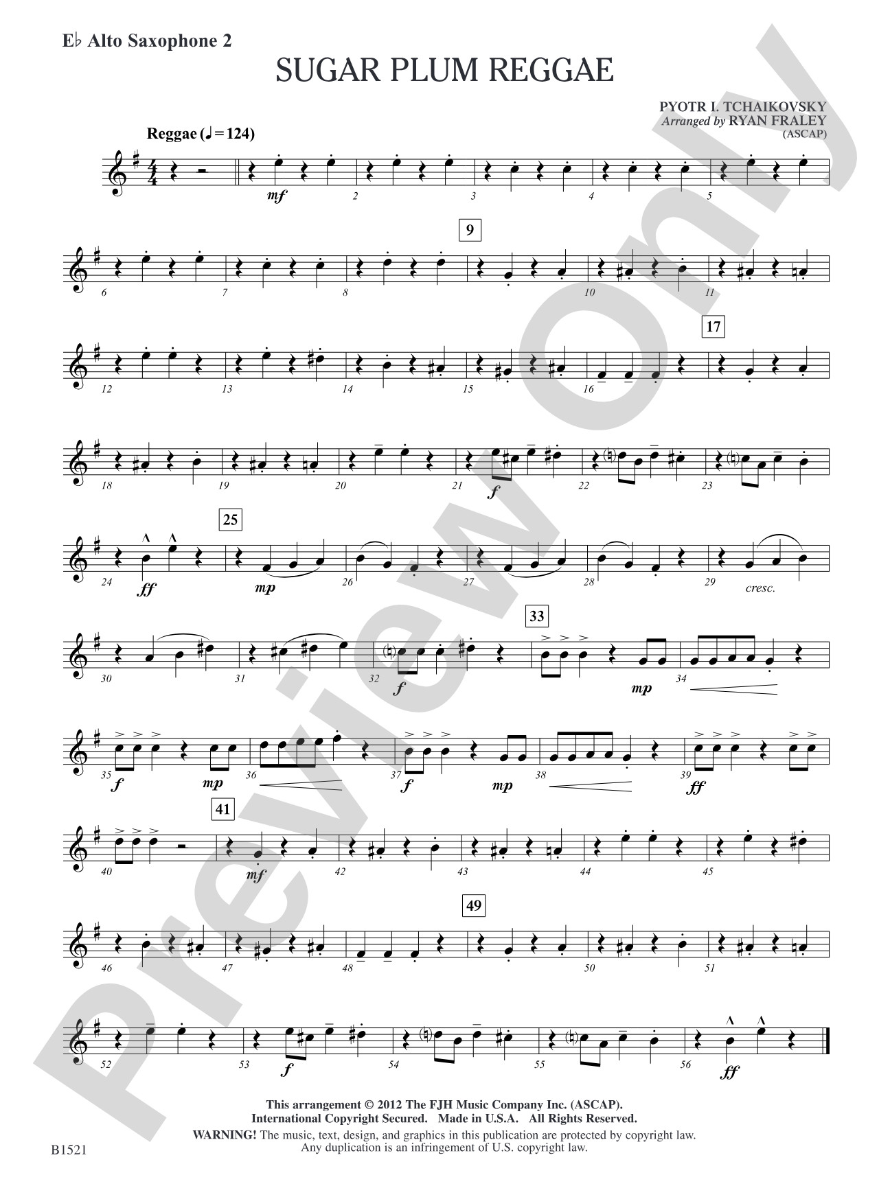 Sugar Plum Reggae: E-flat Alto Saxophone 2