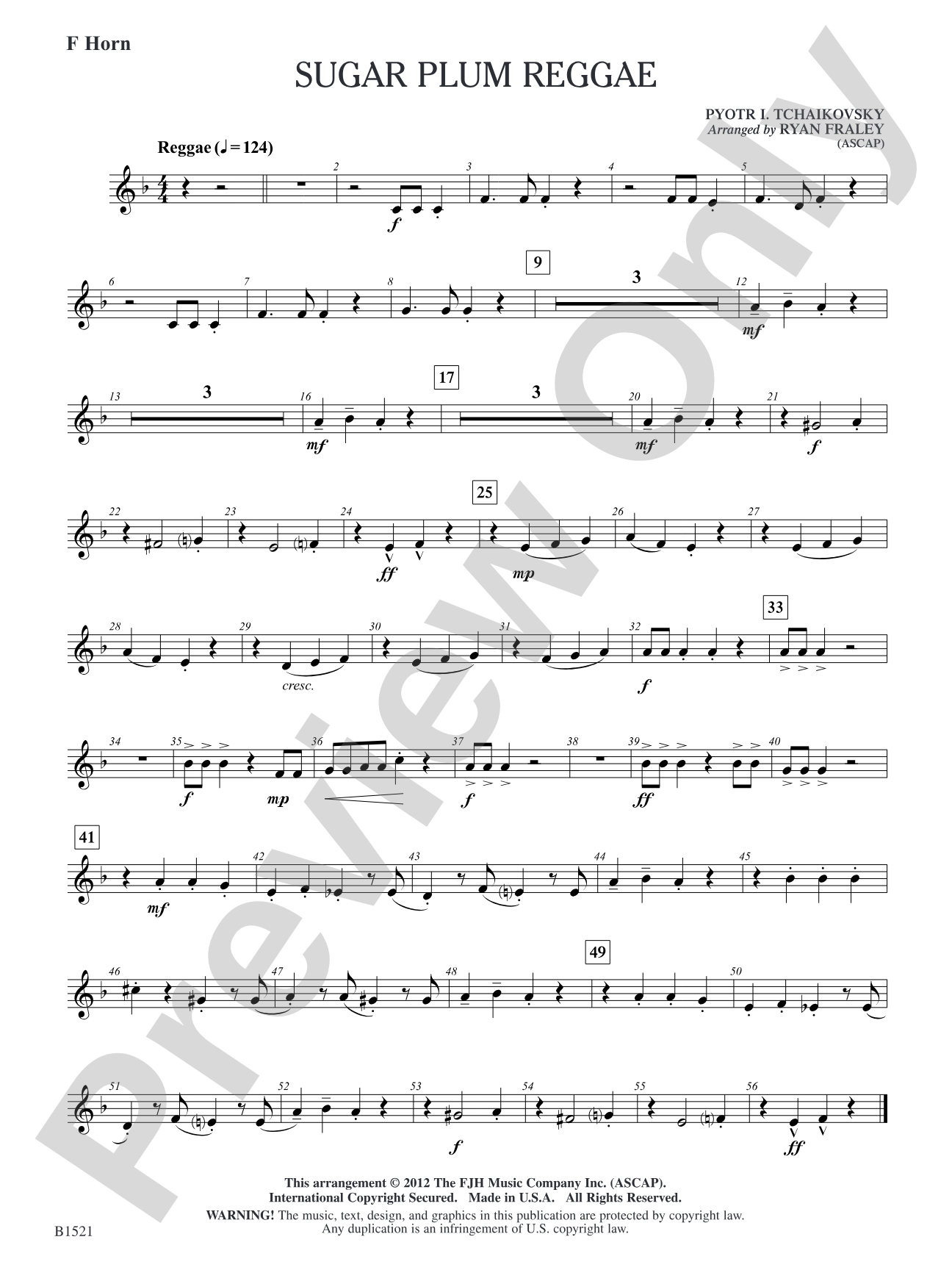 Sugar Plum Reggae: F Horn