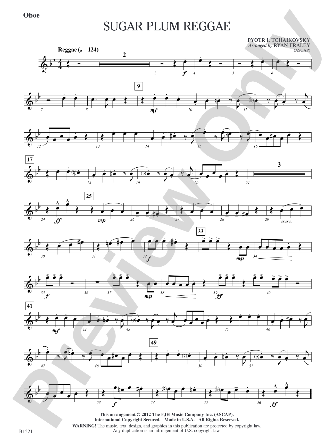Sugar Plum Reggae: Oboe