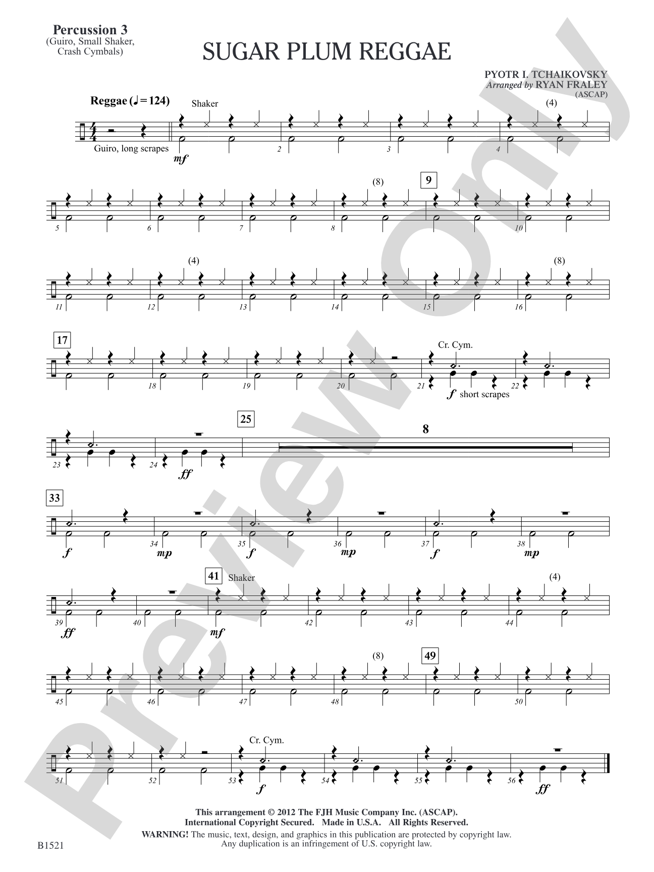 Sugar Plum Reggae: Percussion 3