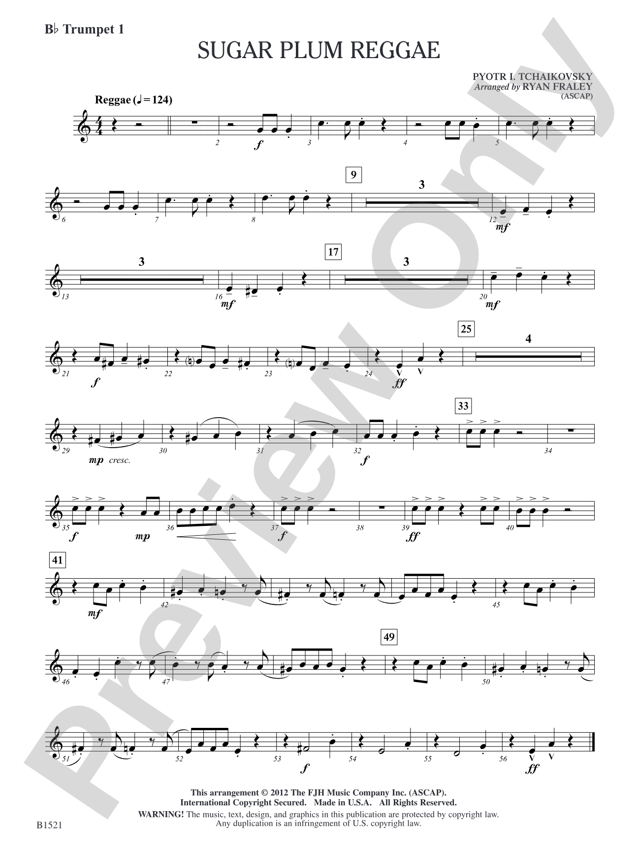 Sugar Plum Reggae: B-flat Trumpet 1
