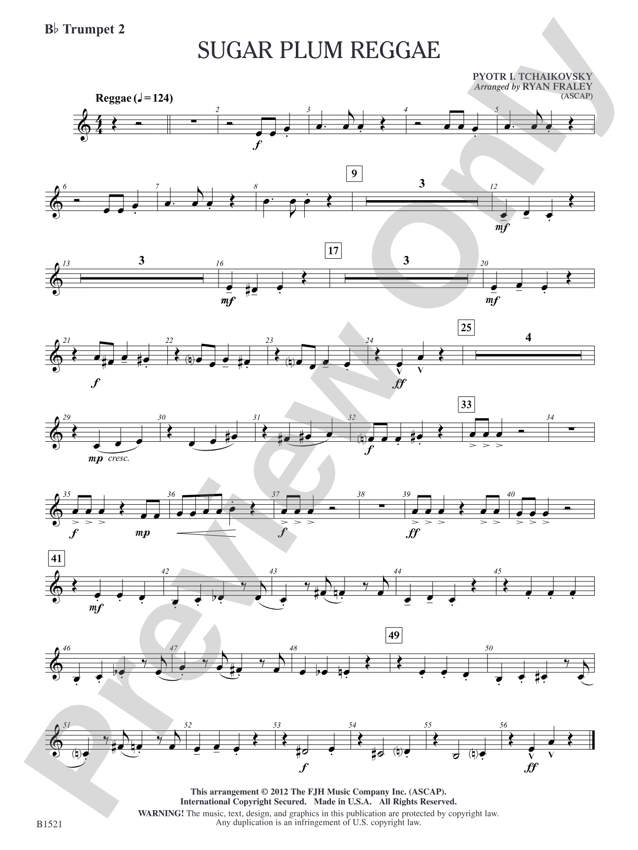 Sugar Plum Reggae: B-flat Trumpet 2