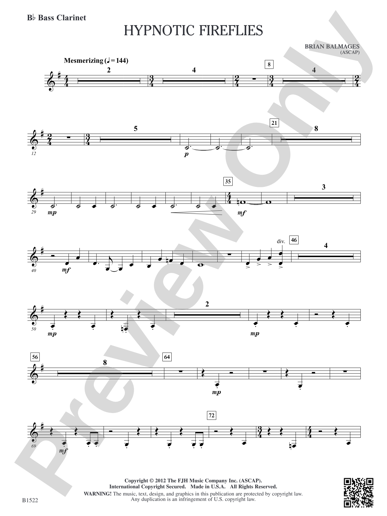 Hypnotic Fireflies: B-flat Bass Clarinet