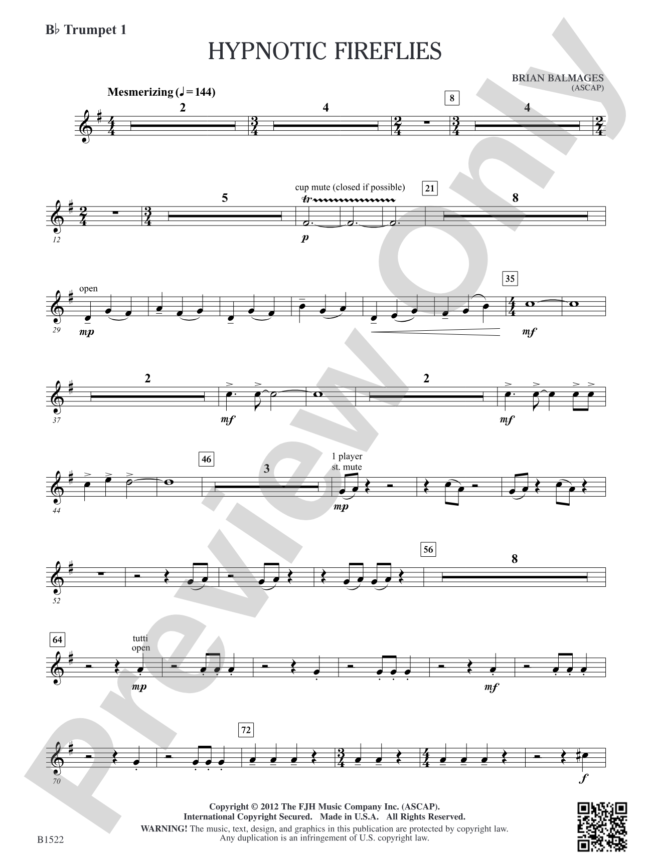 Hypnotic Fireflies: B-flat Trumpet 1