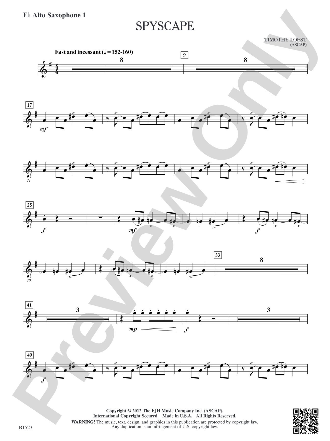 Spyscape: E-flat Alto Saxophone 1