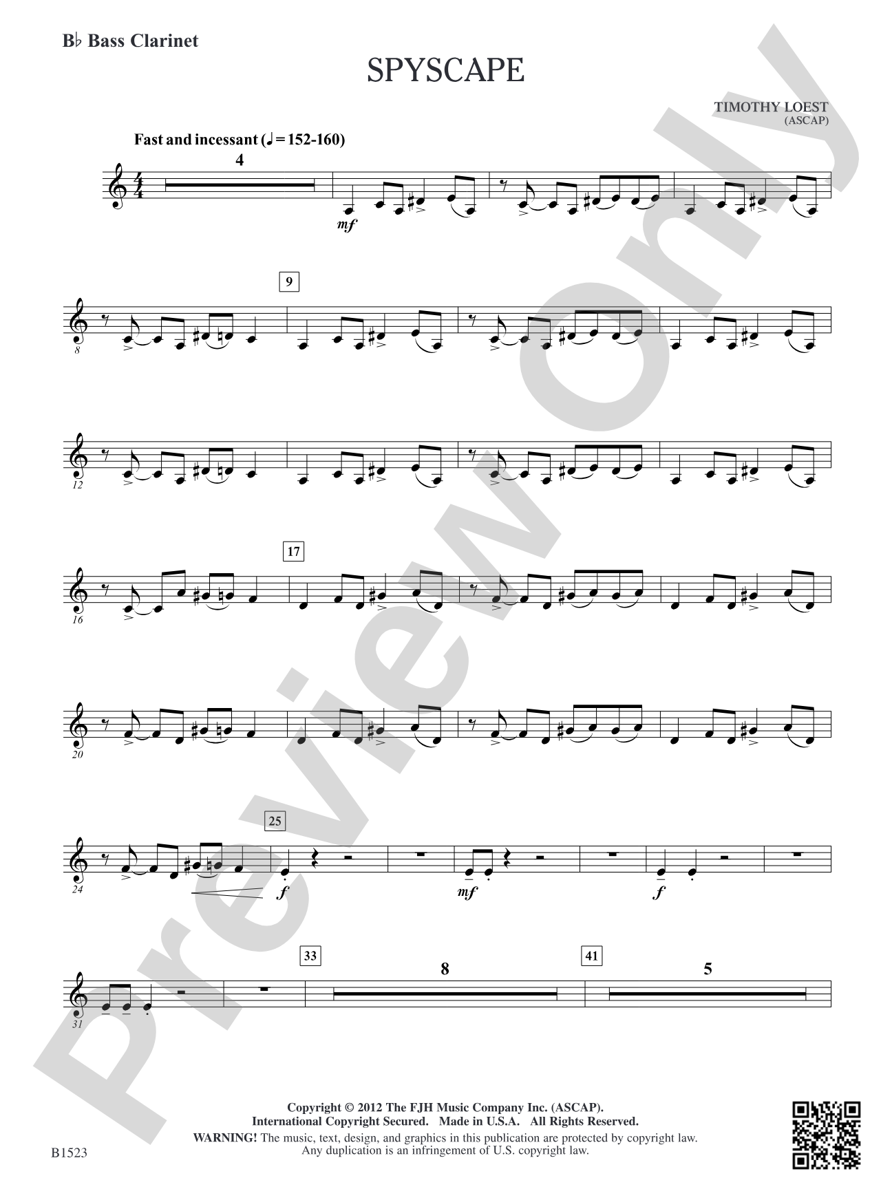 Spyscape: B-flat Bass Clarinet