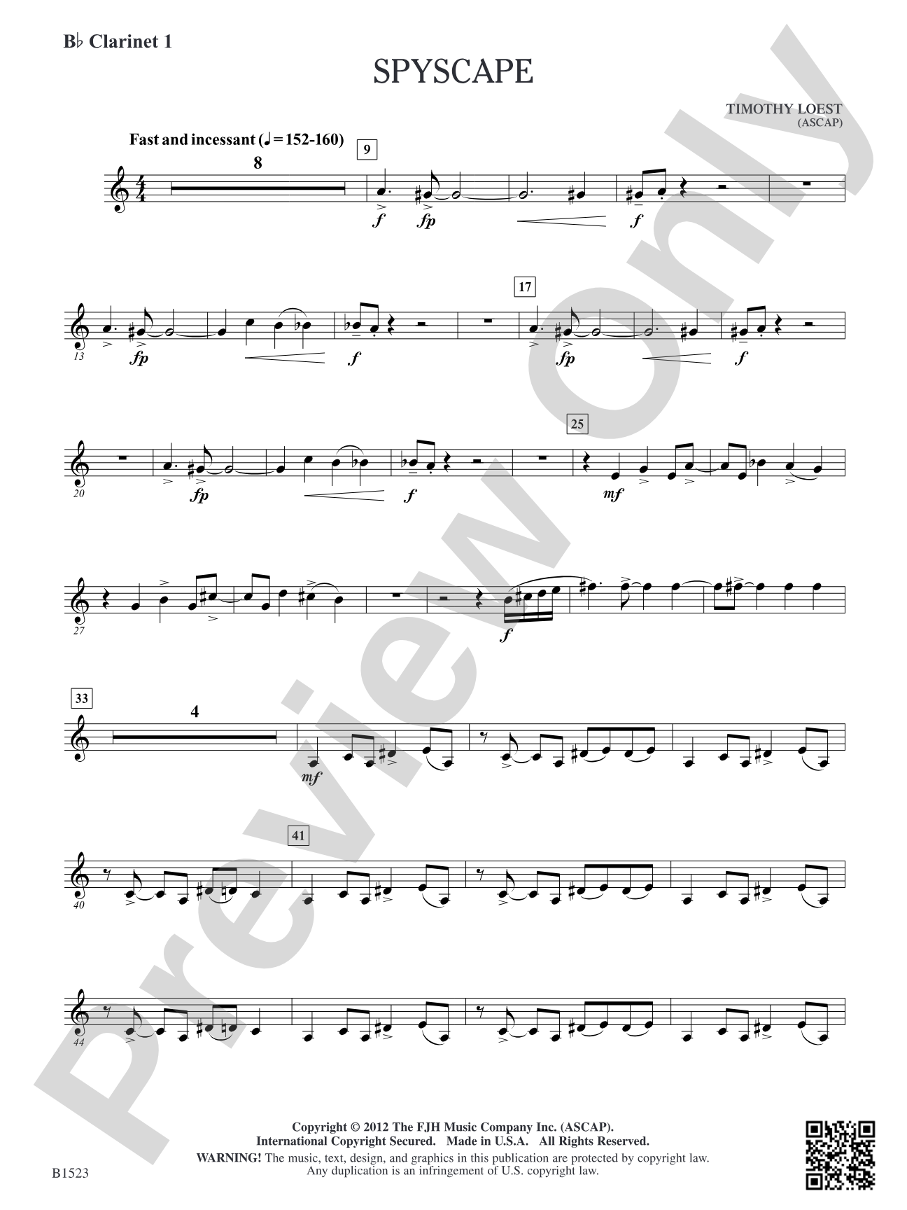 Spyscape: B-flat Clarinet 1