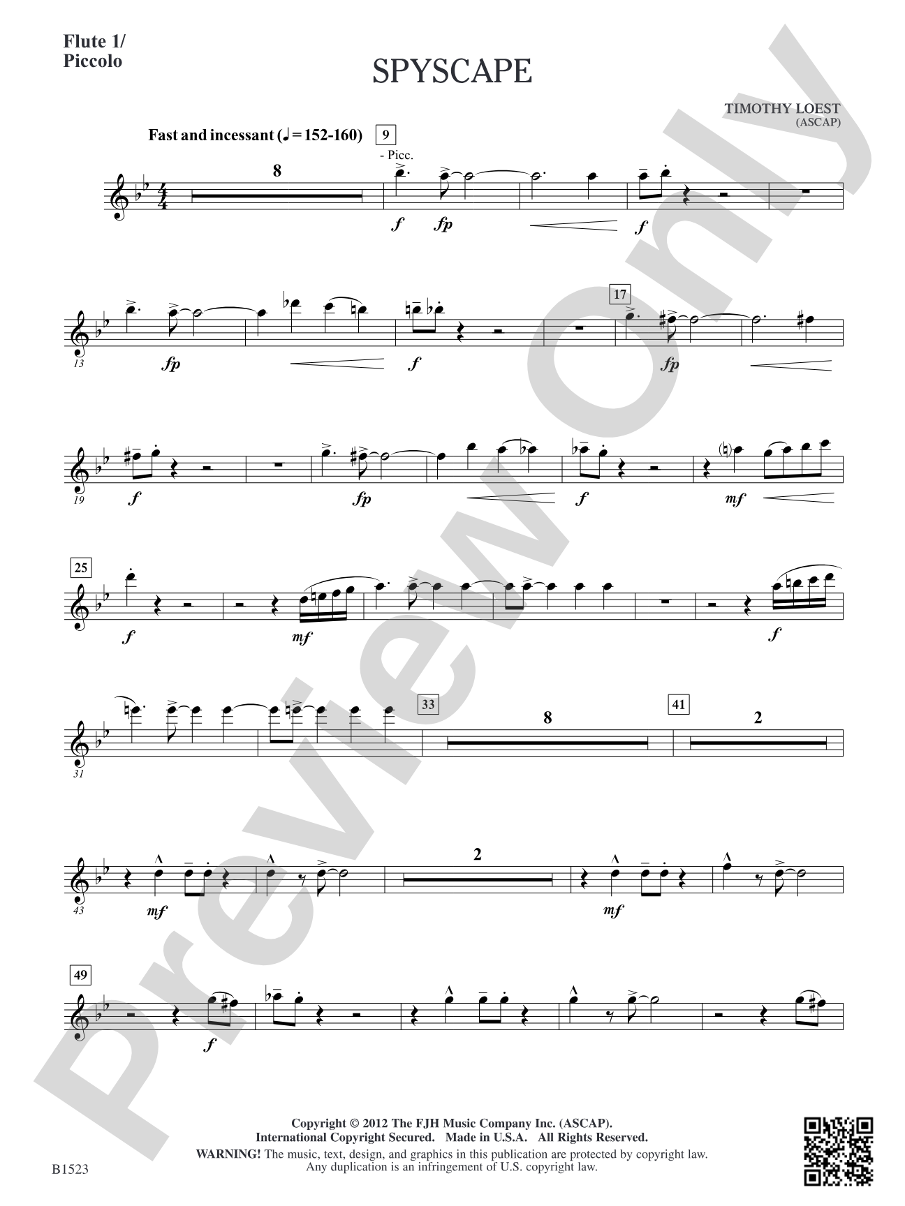 Spyscape: Flute 1/Piccolo
