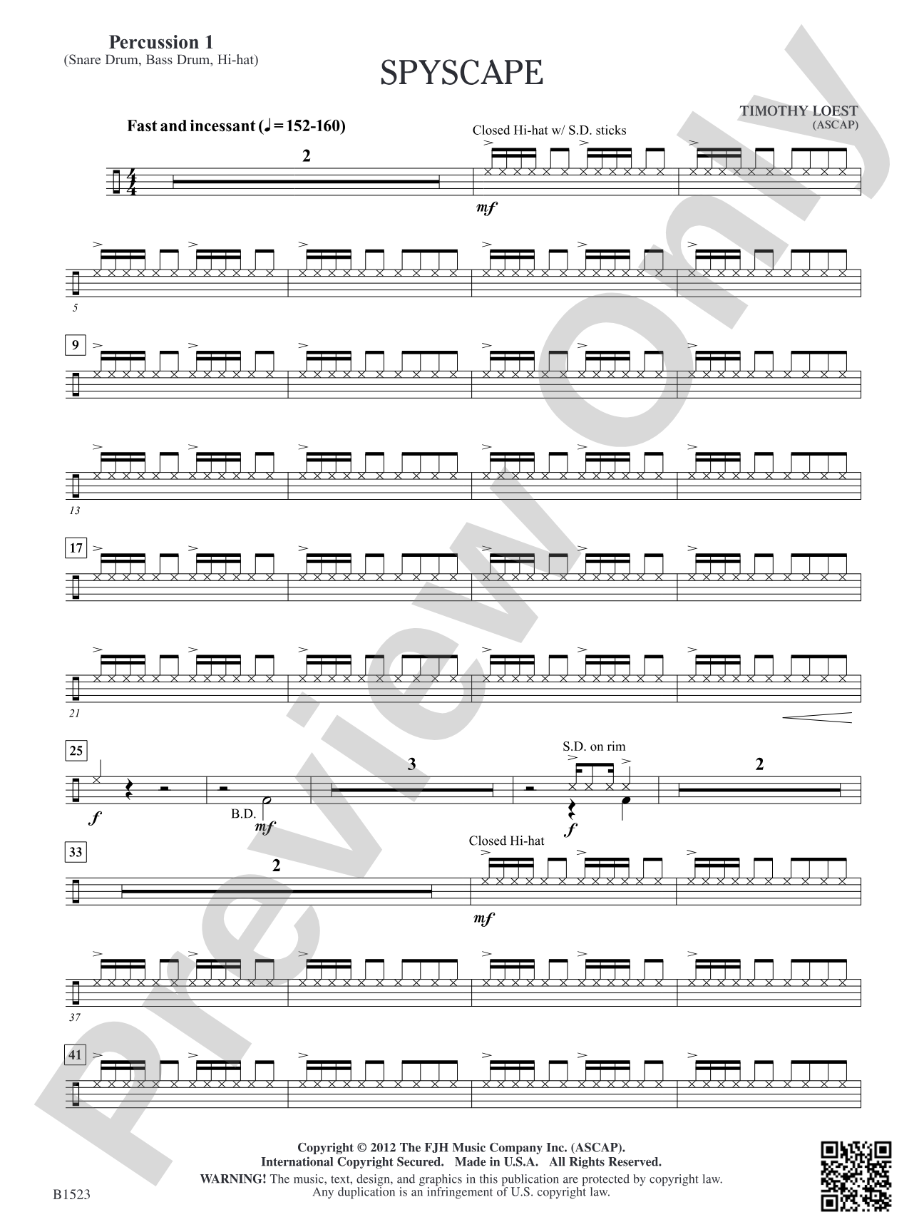 Spyscape: Percussion 1