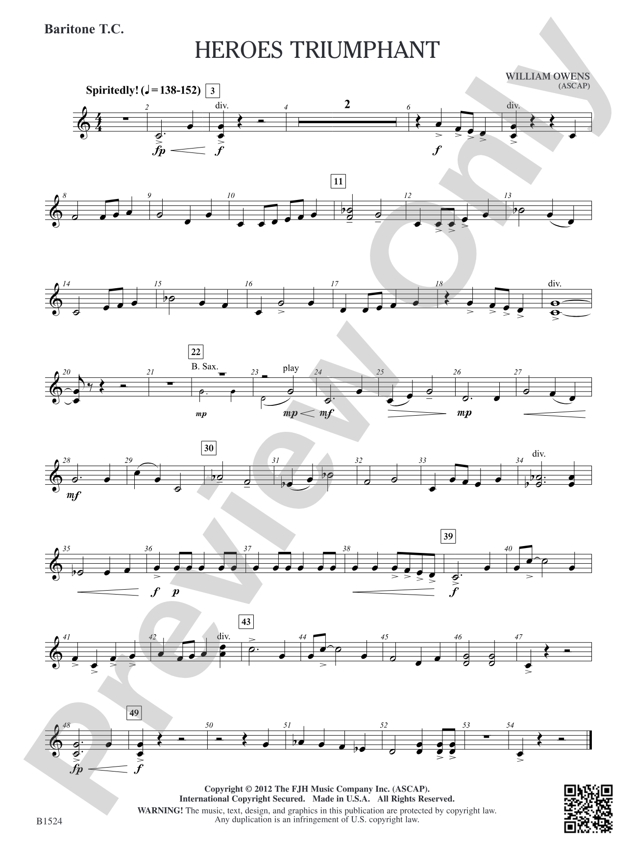 Heroes Triumphant: Baritone T.C.
