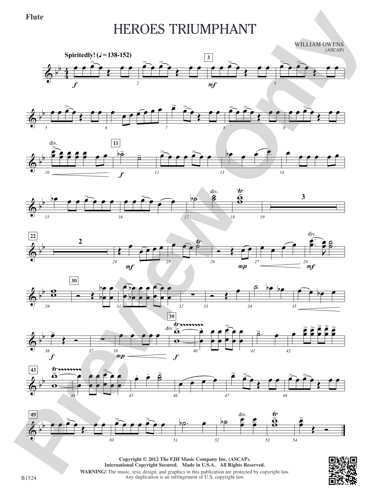 Heroes Triumphant: Flute