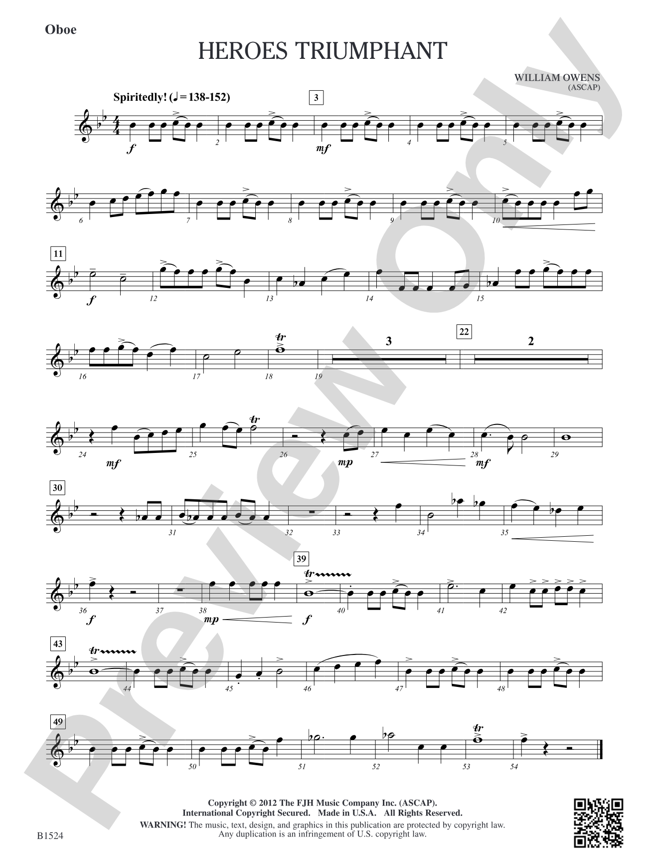 Heroes Triumphant: Oboe