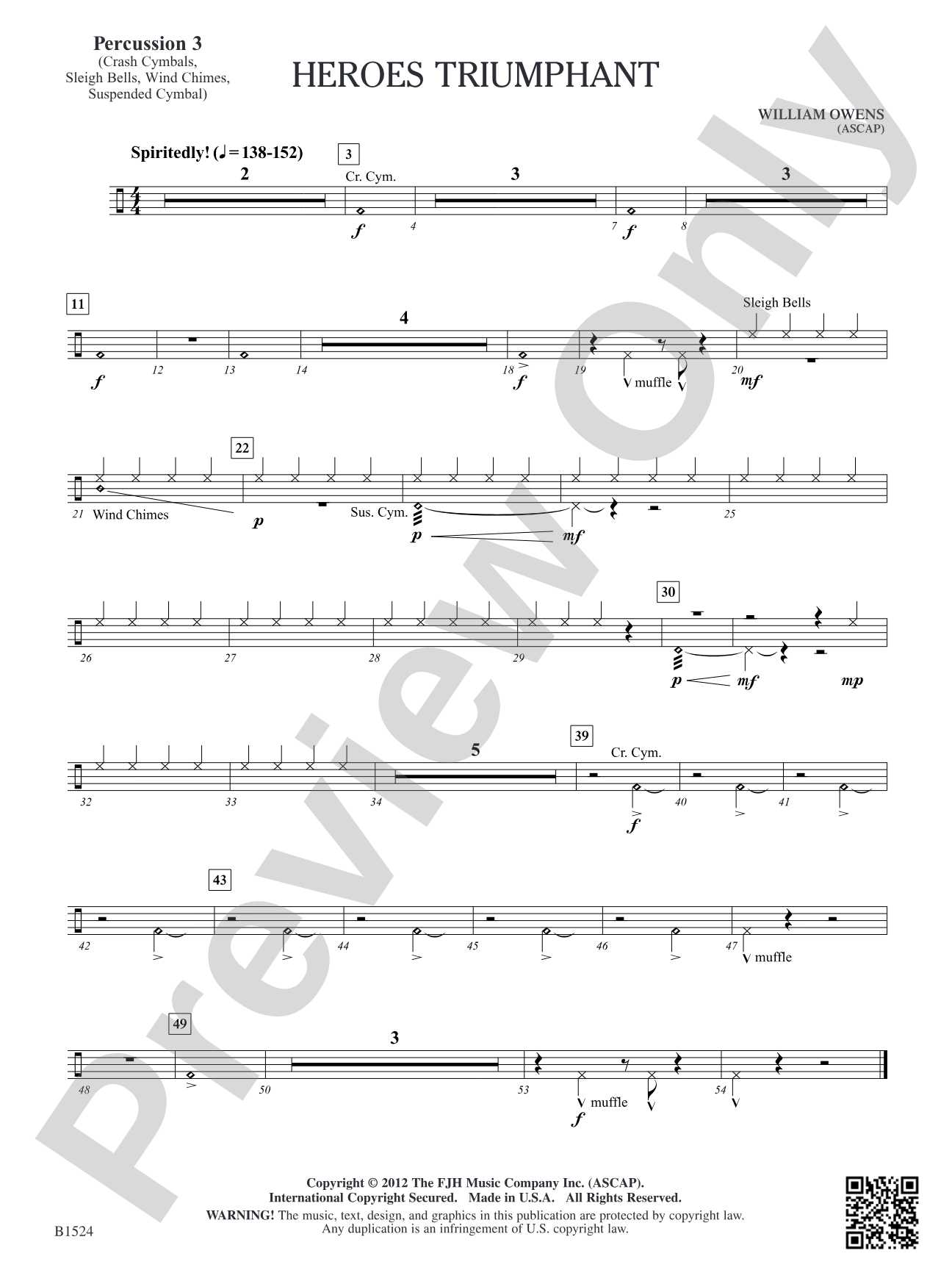 Heroes Triumphant: Percussion 3