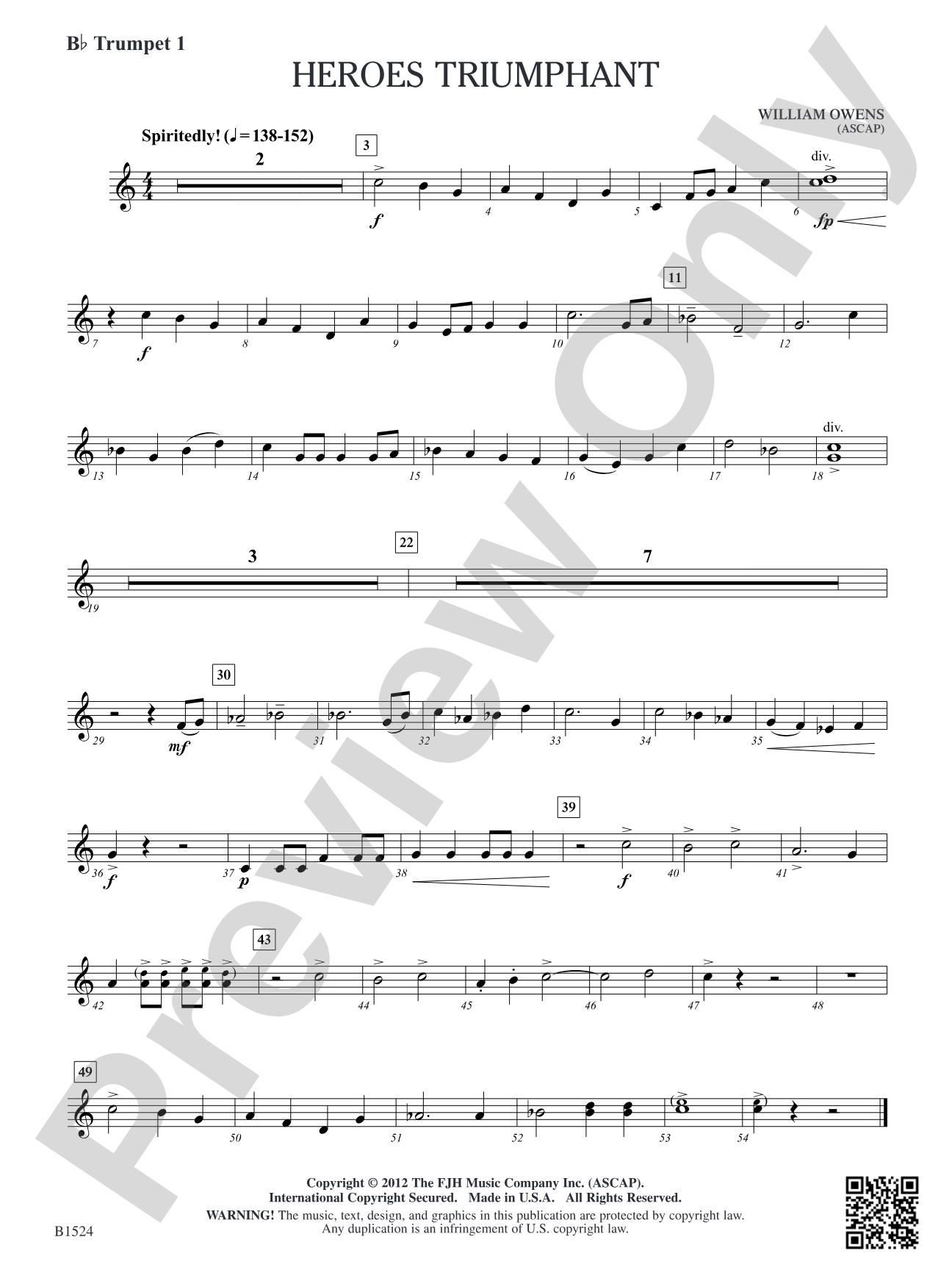 Heroes Triumphant: B-flat Trumpet 1