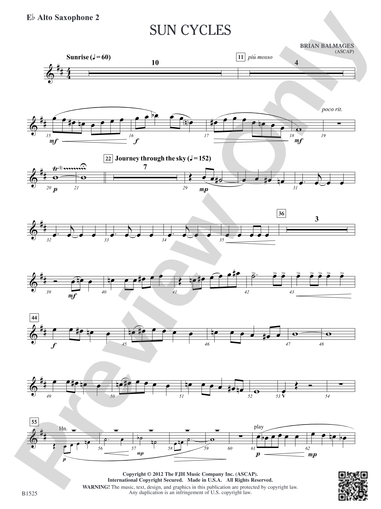 Sun Cycles: E-flat Alto Saxophone 2