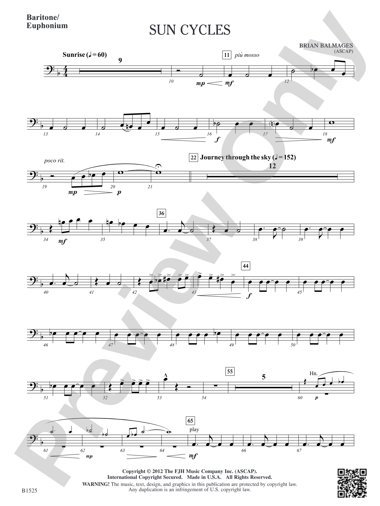 Sun Cycles: Baritone/Euphonium