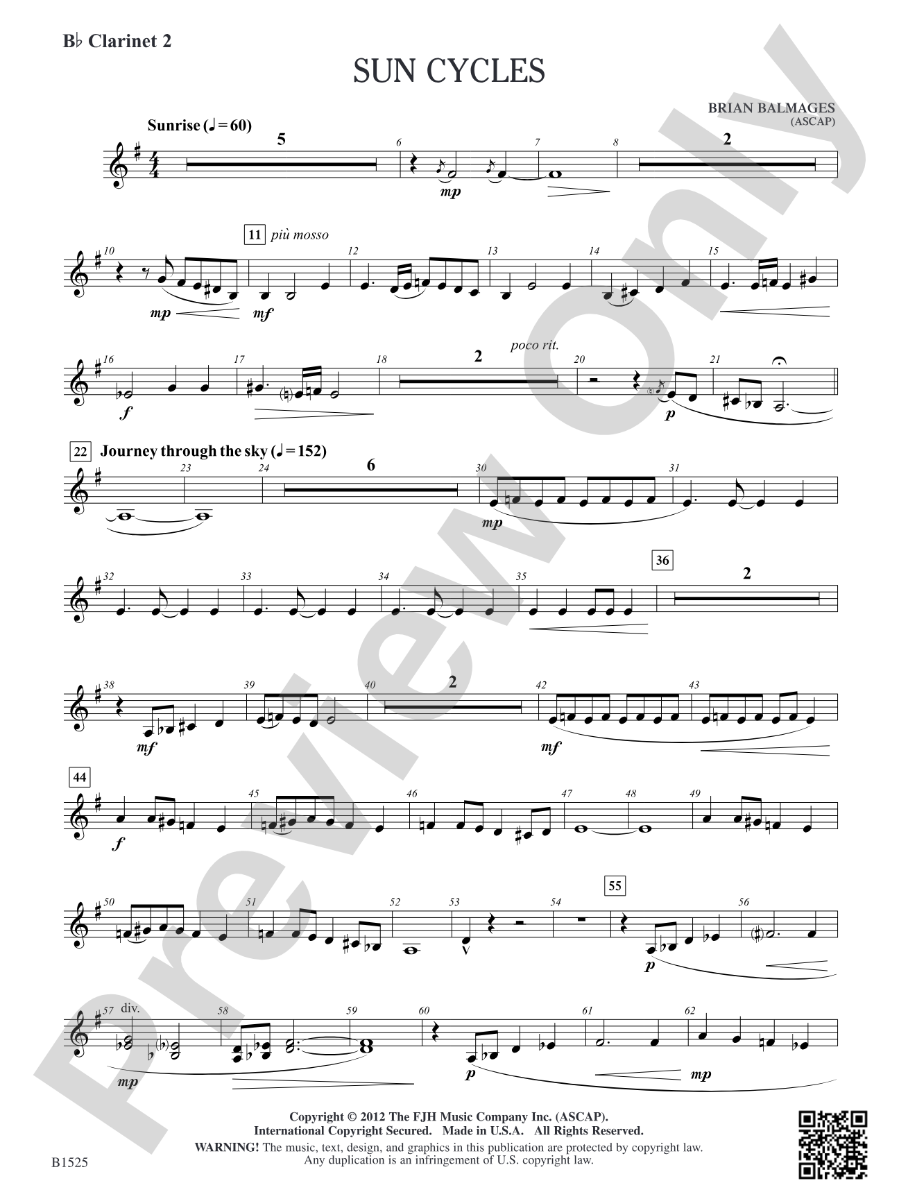 Sun Cycles: B-flat Clarinet 2
