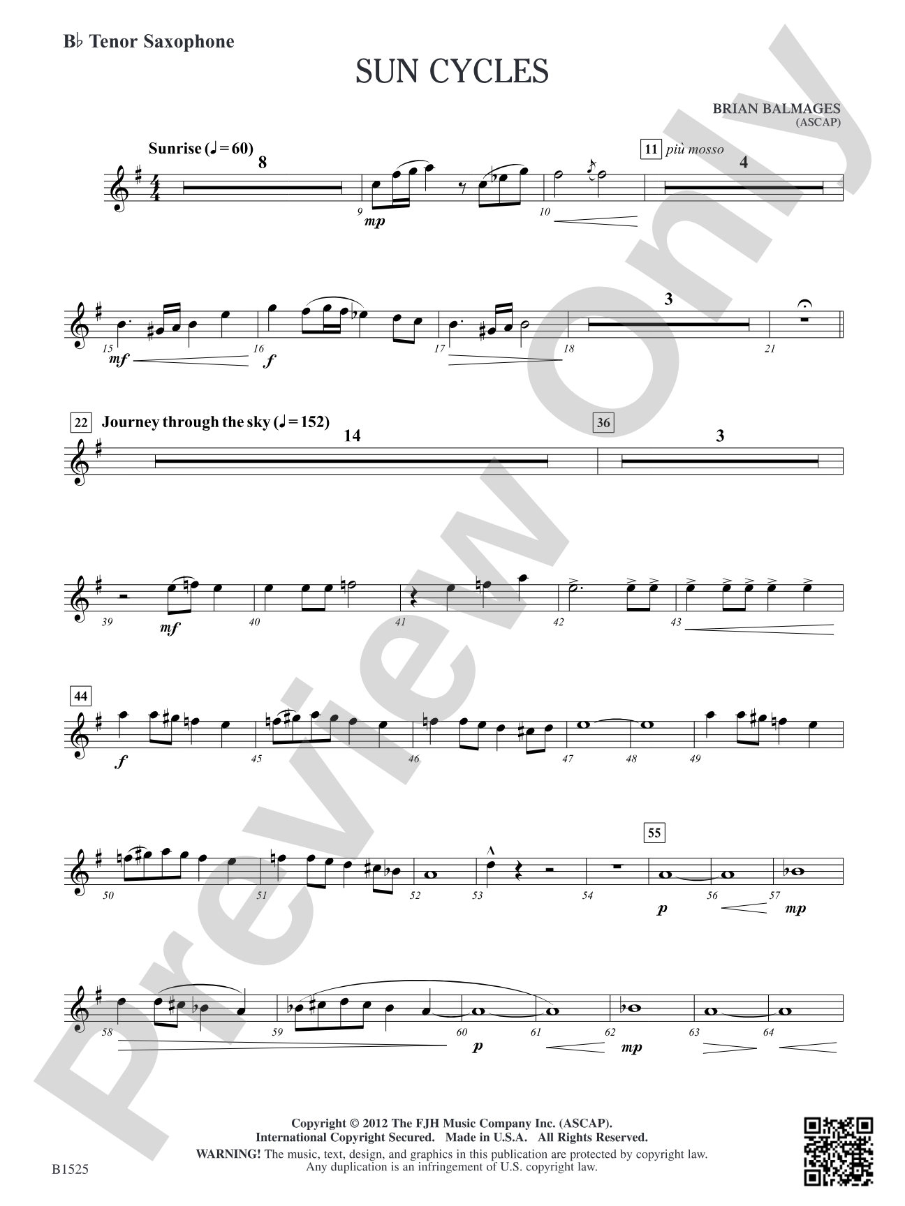 Sun Cycles: B-flat Tenor Saxophone