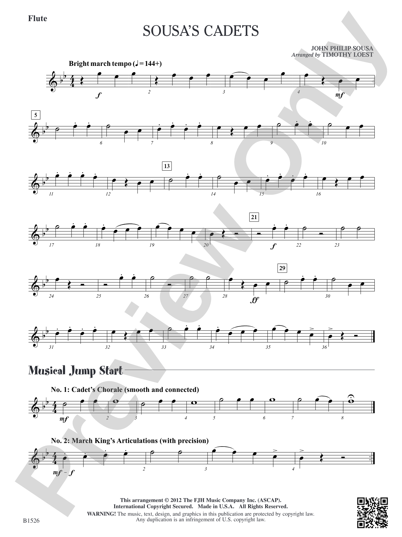 Sousa's Cadets: Flute