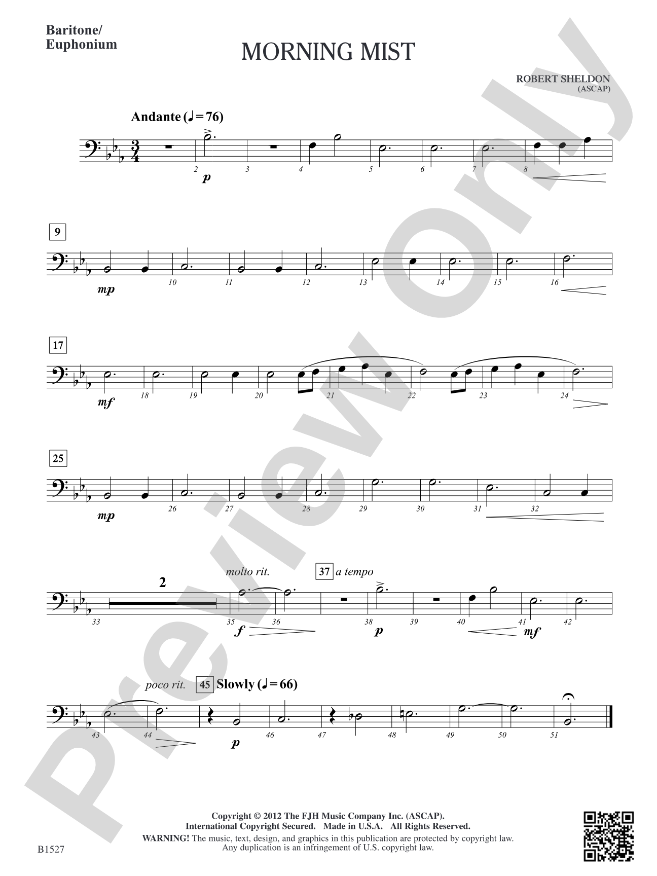 Morning Mist: Baritone/Euphonium