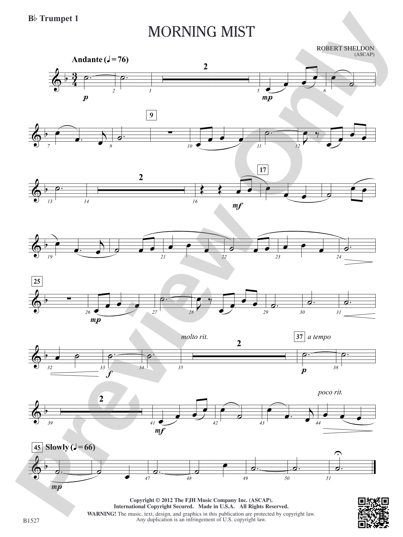 Morning Mist: B-flat Trumpet 1
