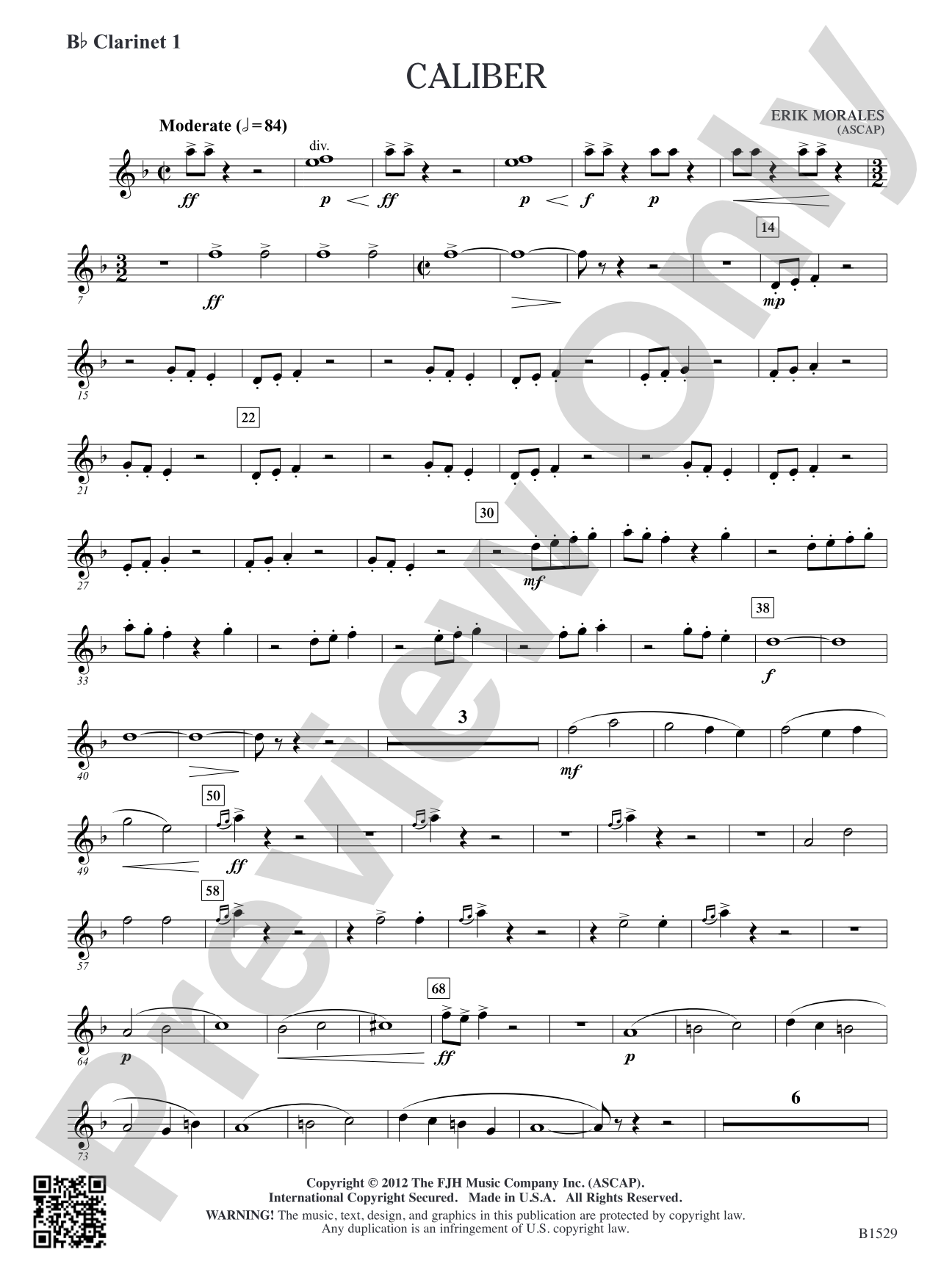 Caliber: B-flat Clarinet 1