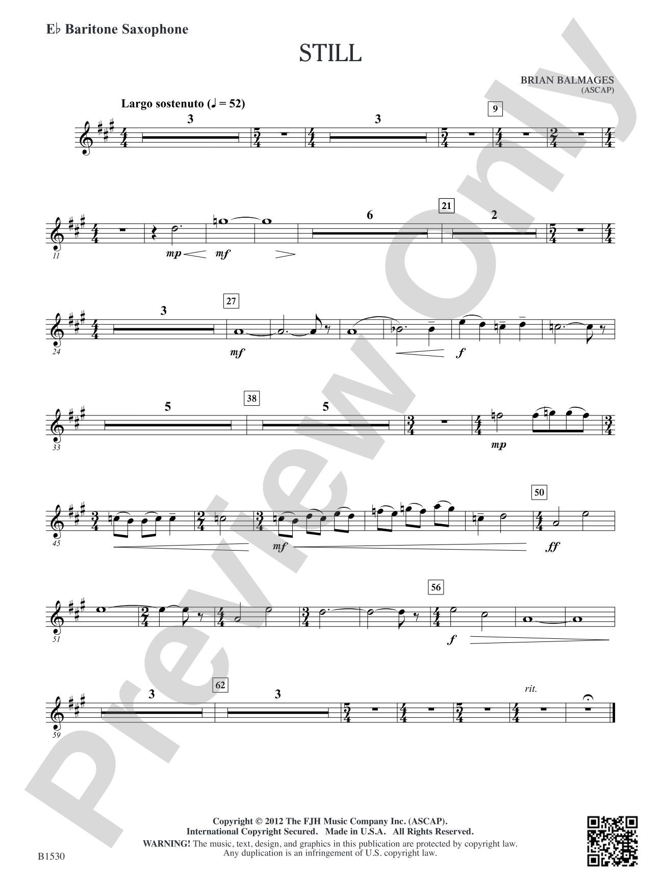 Still: E-flat Baritone Saxophone