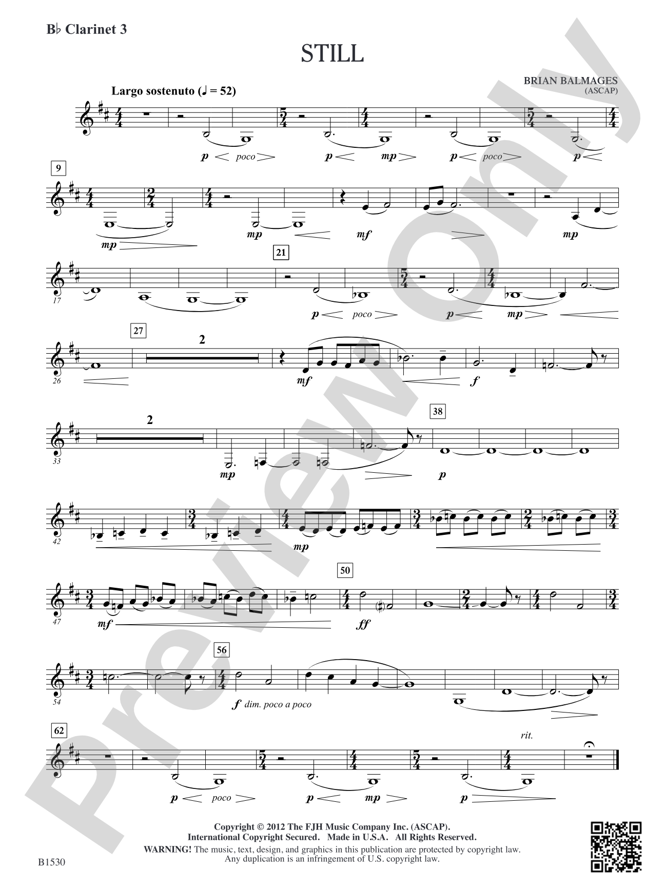 Still: B-flat Clarinet 3