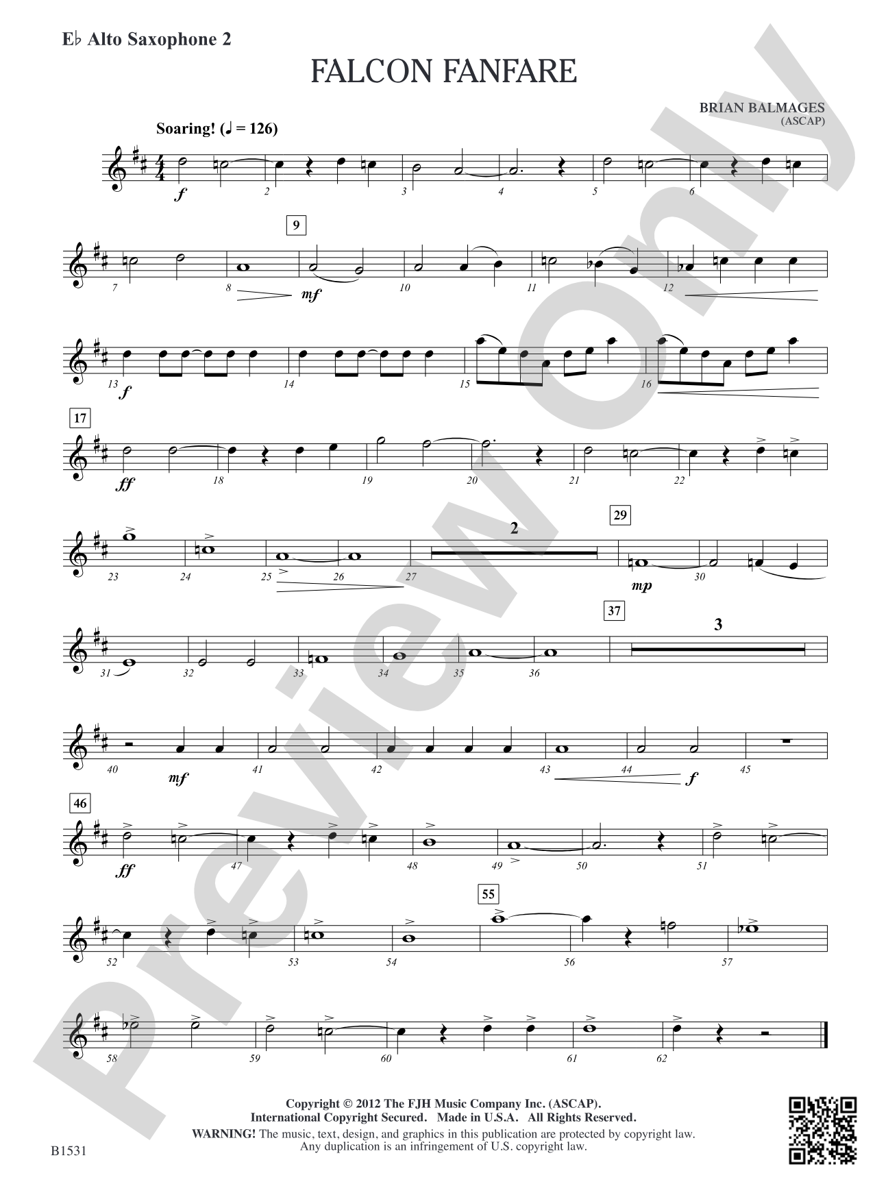 Falcon Fanfare: E-flat Alto Saxophone 2