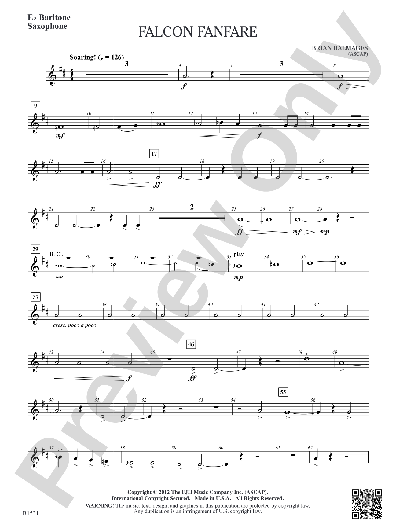 Falcon Fanfare: E-flat Baritone Saxophone
