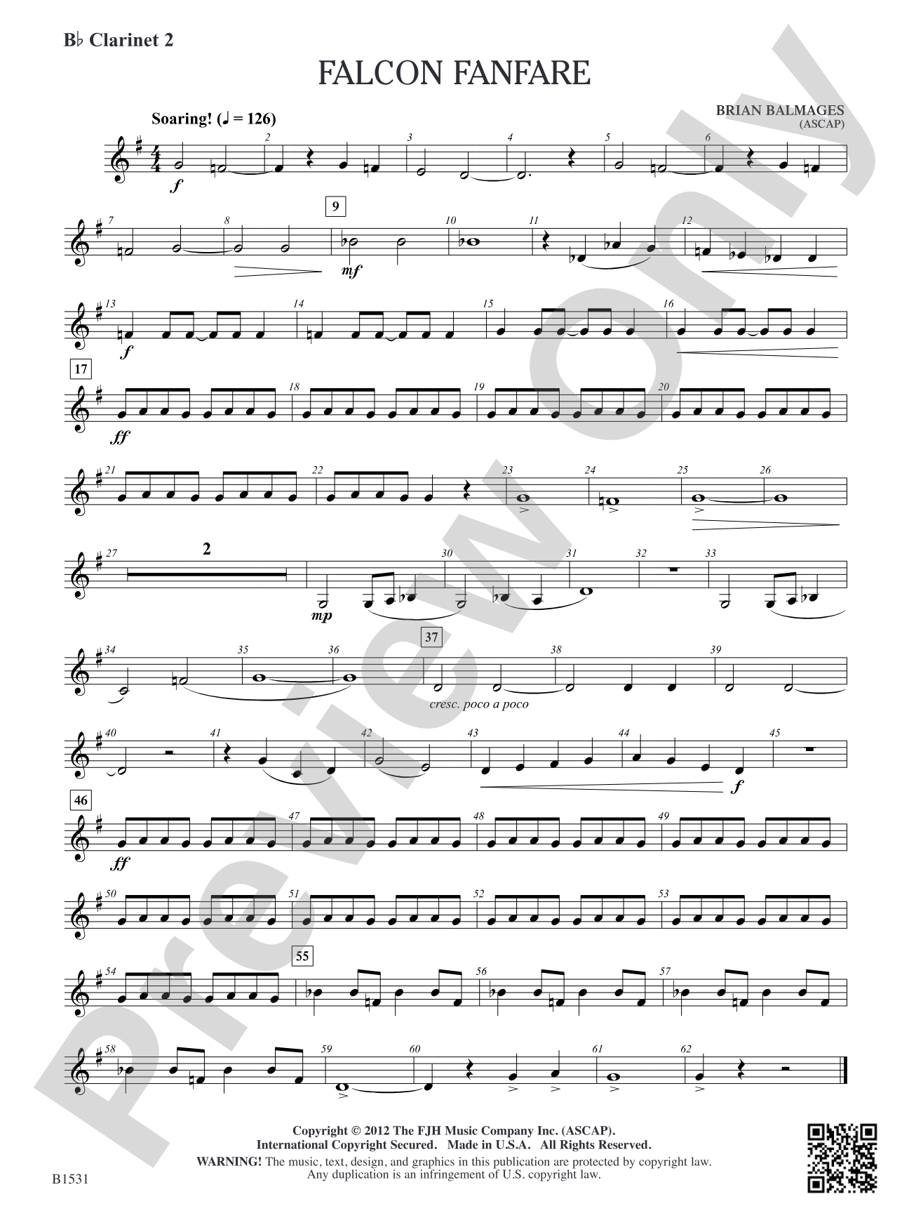 Falcon Fanfare: B-flat Clarinet 2