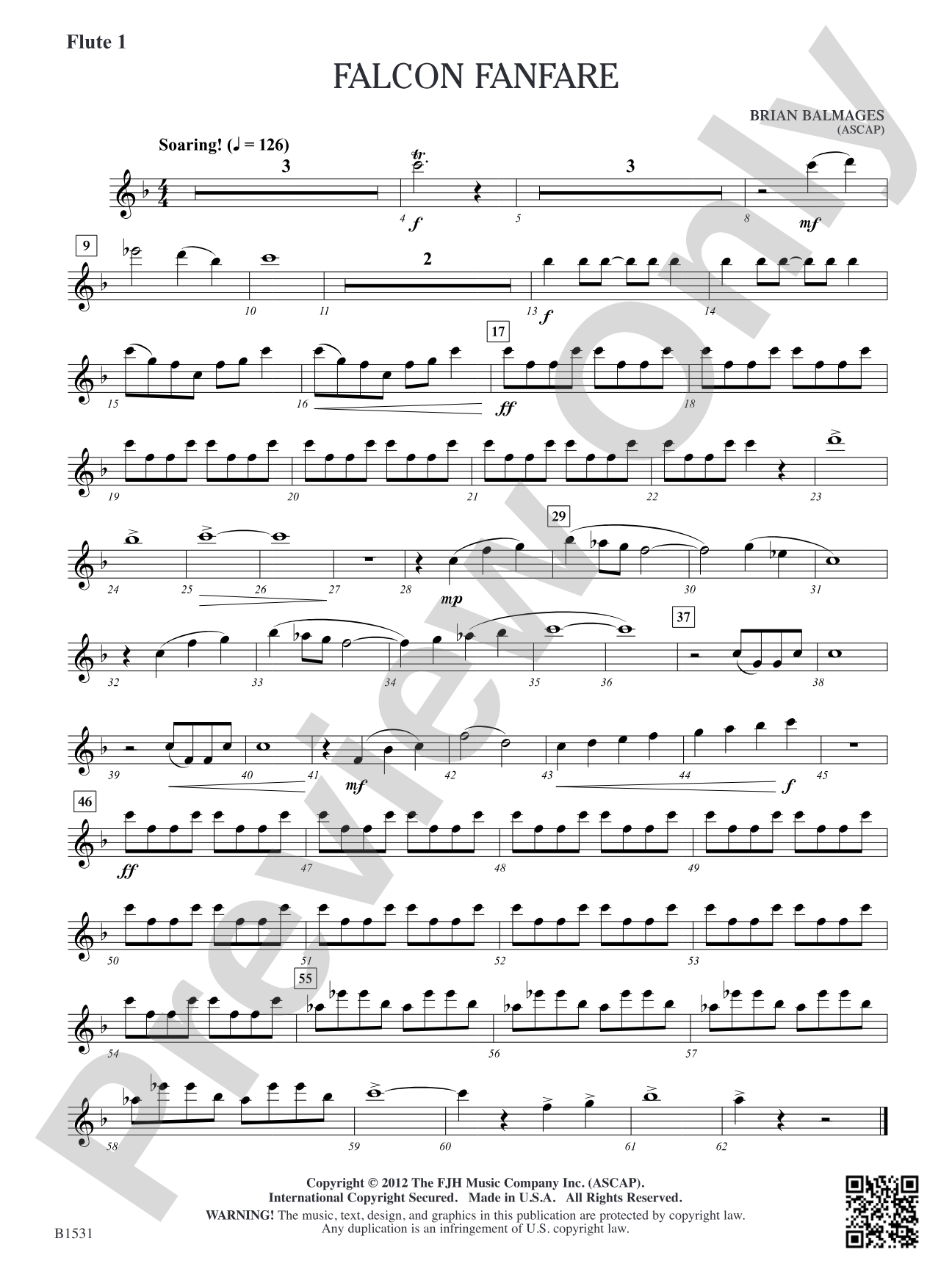 Falcon Fanfare: Flute 1