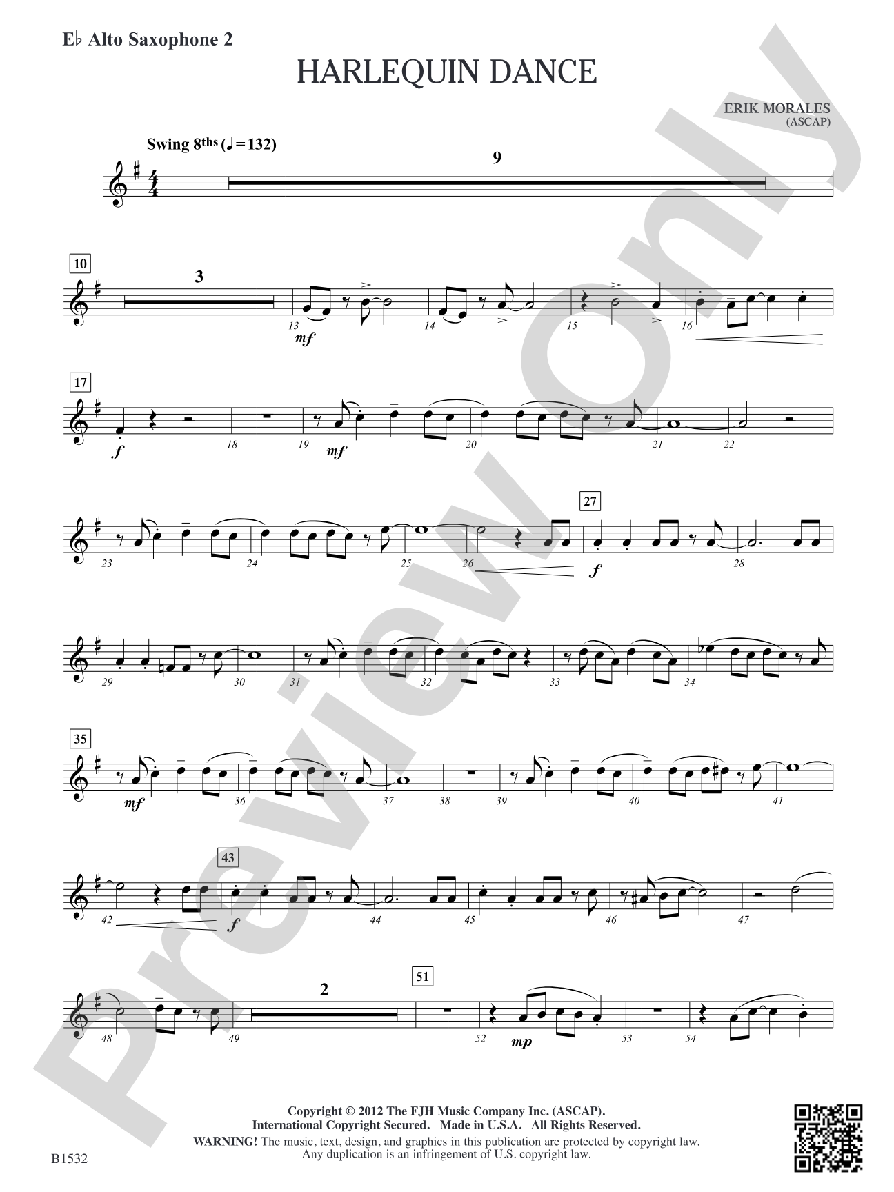 Harlequin Dance: E-flat Alto Saxophone 2