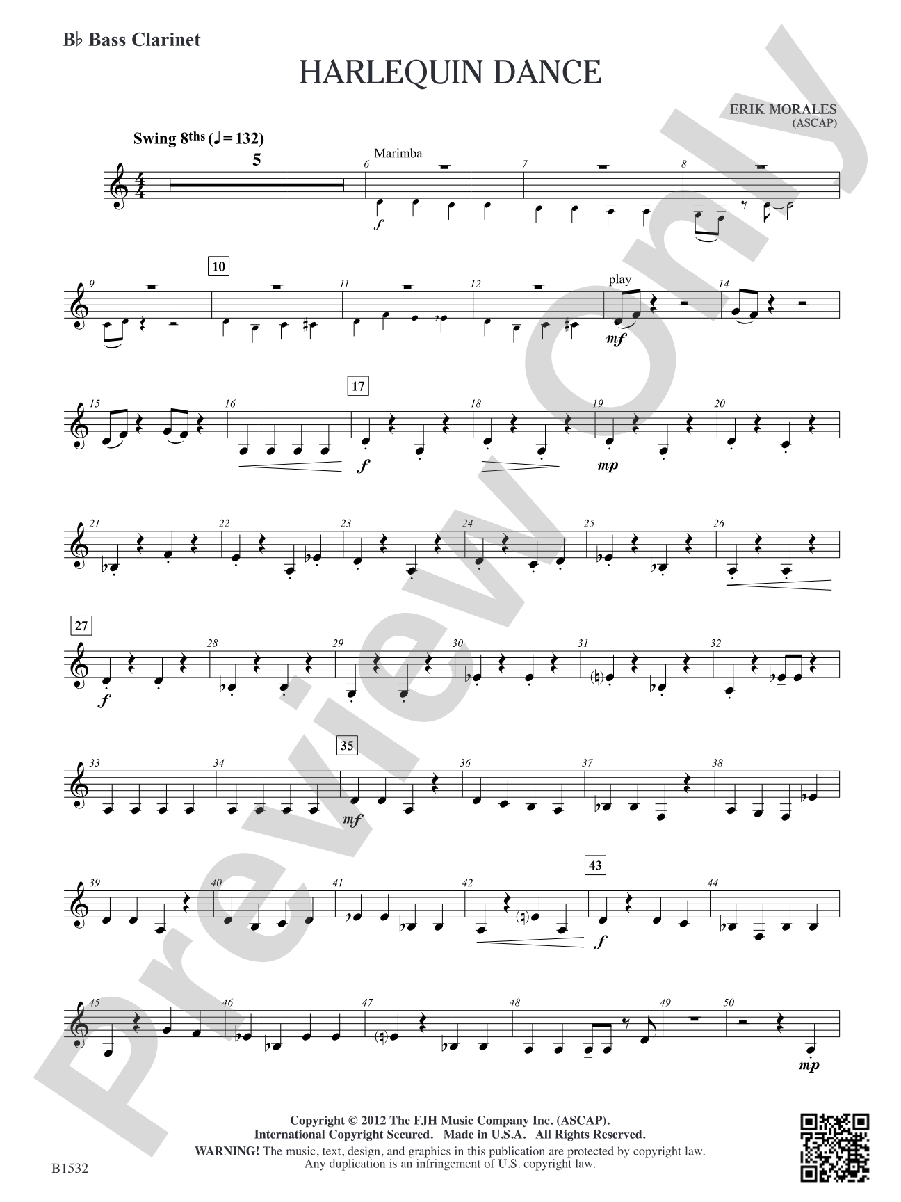 Harlequin Dance: B-flat Bass Clarinet