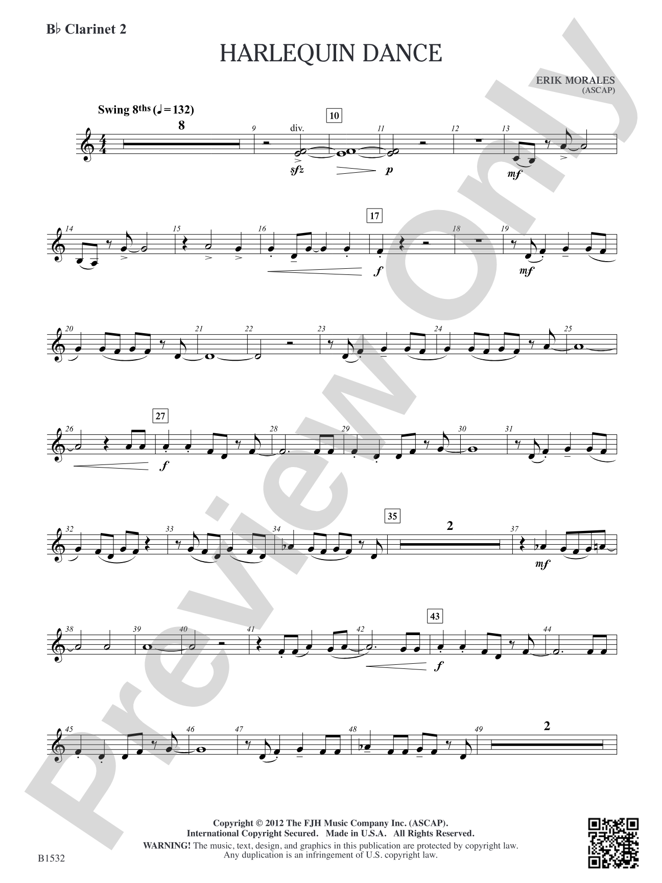 Harlequin Dance: B-flat Clarinet 2