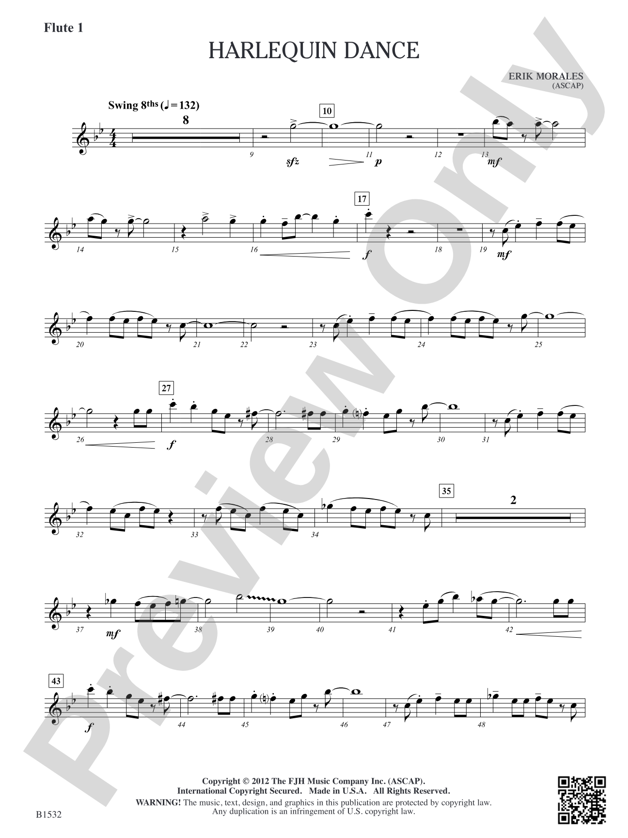 Harlequin Dance: Flute 1