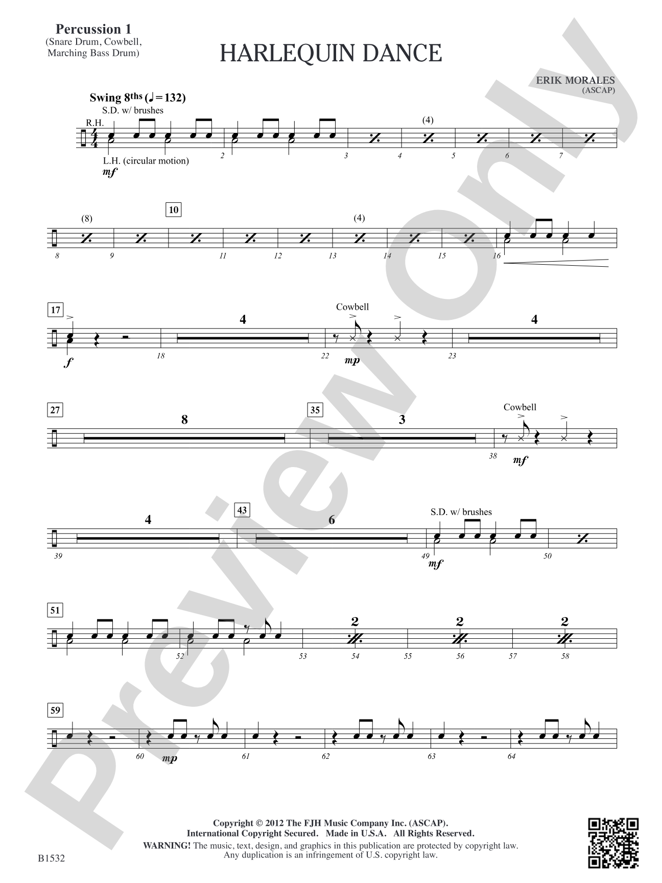 Harlequin Dance: Percussion 1