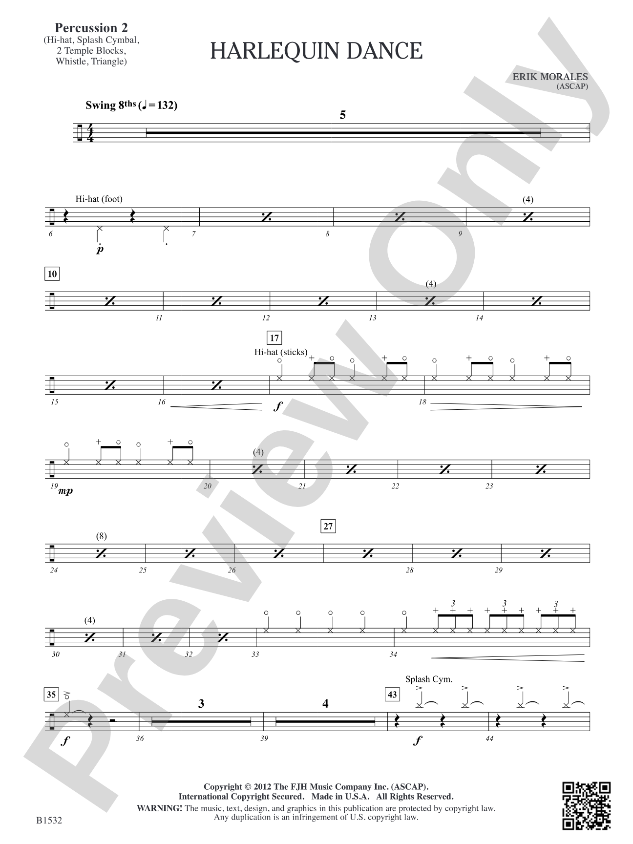 Harlequin Dance: Percussion 2
